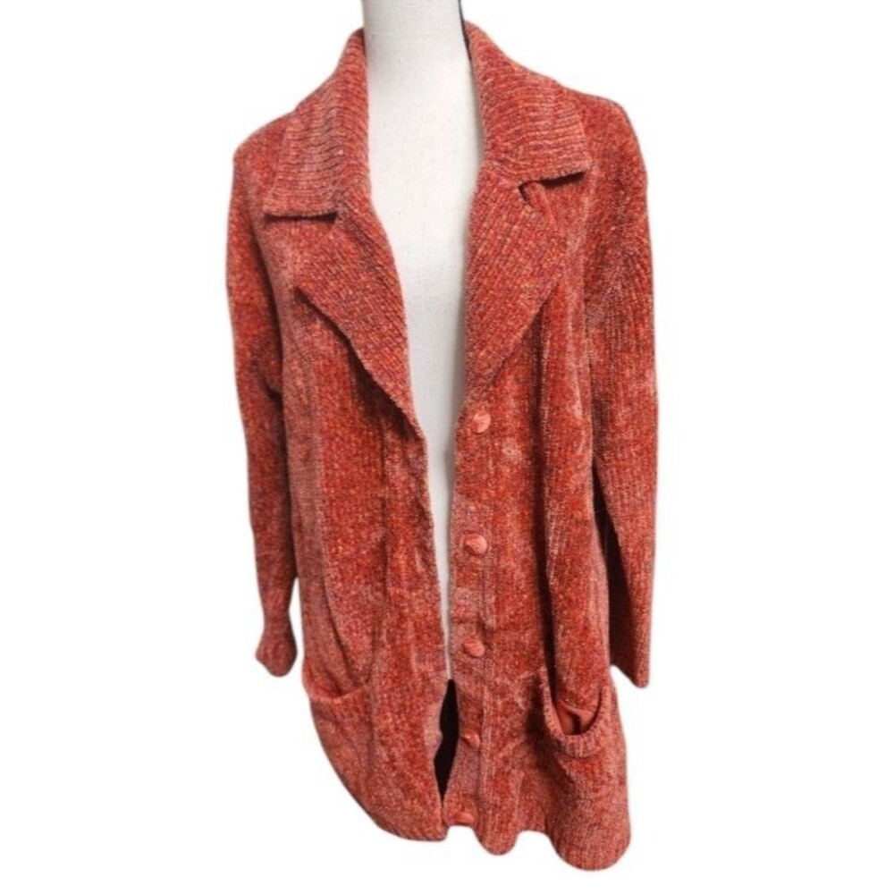 Colette Mordo by Sadimara Rust Knit Cardigan Size Large Vintage Y2K